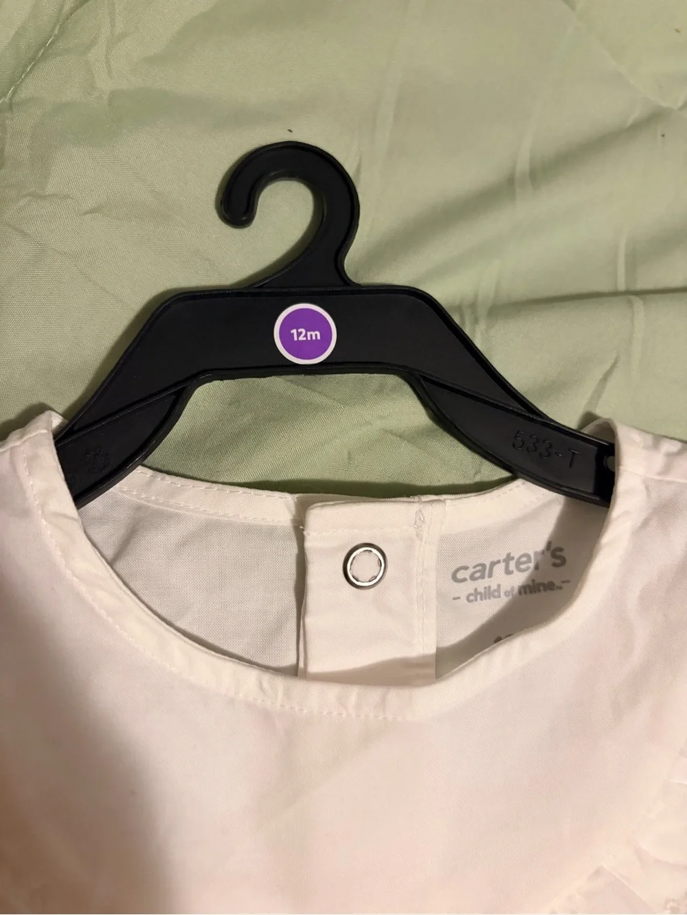 Carter's Cream Eyelet-Trim Baby Dress with Matching Bloomers